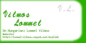 vilmos lommel business card